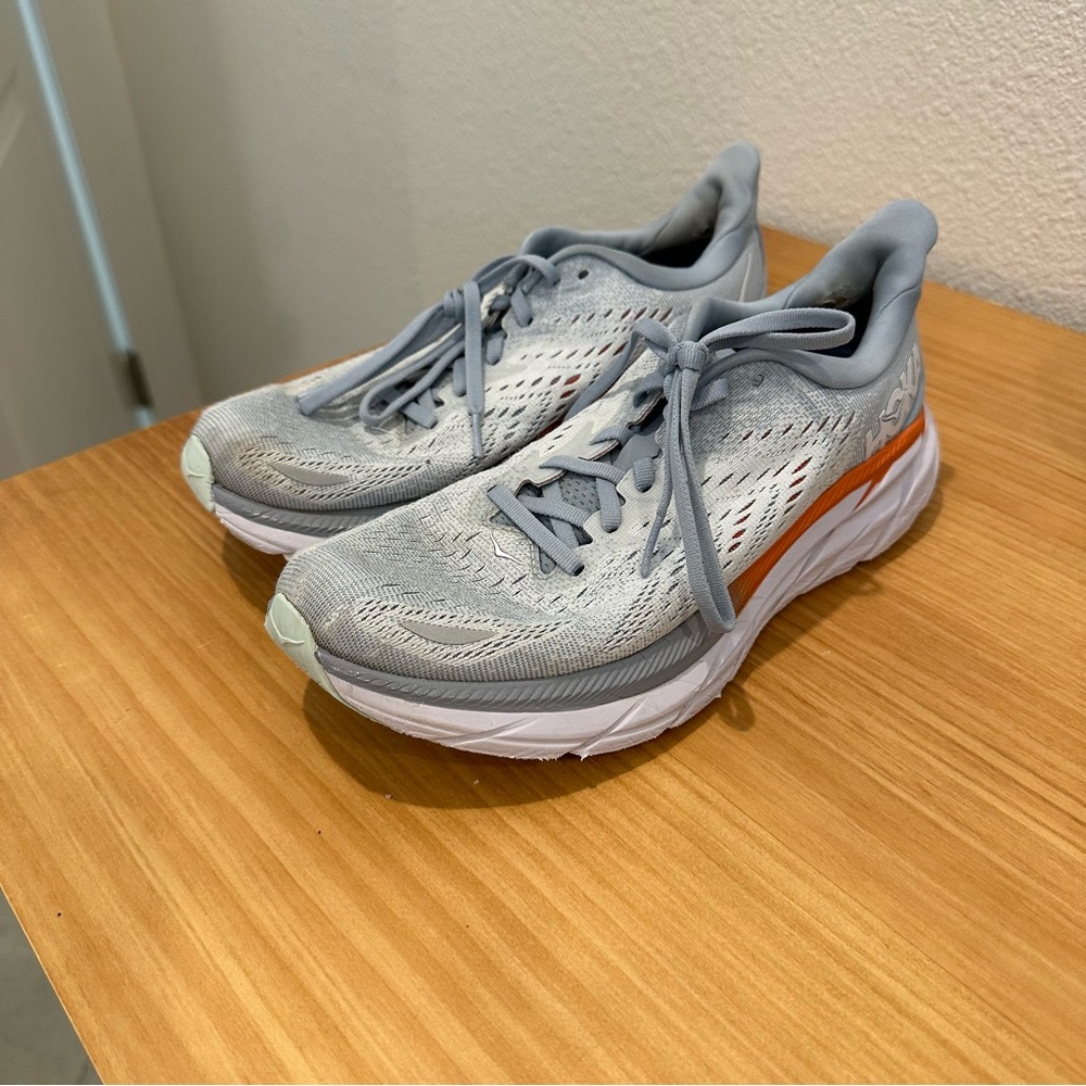 Blue HOKA Cliftons